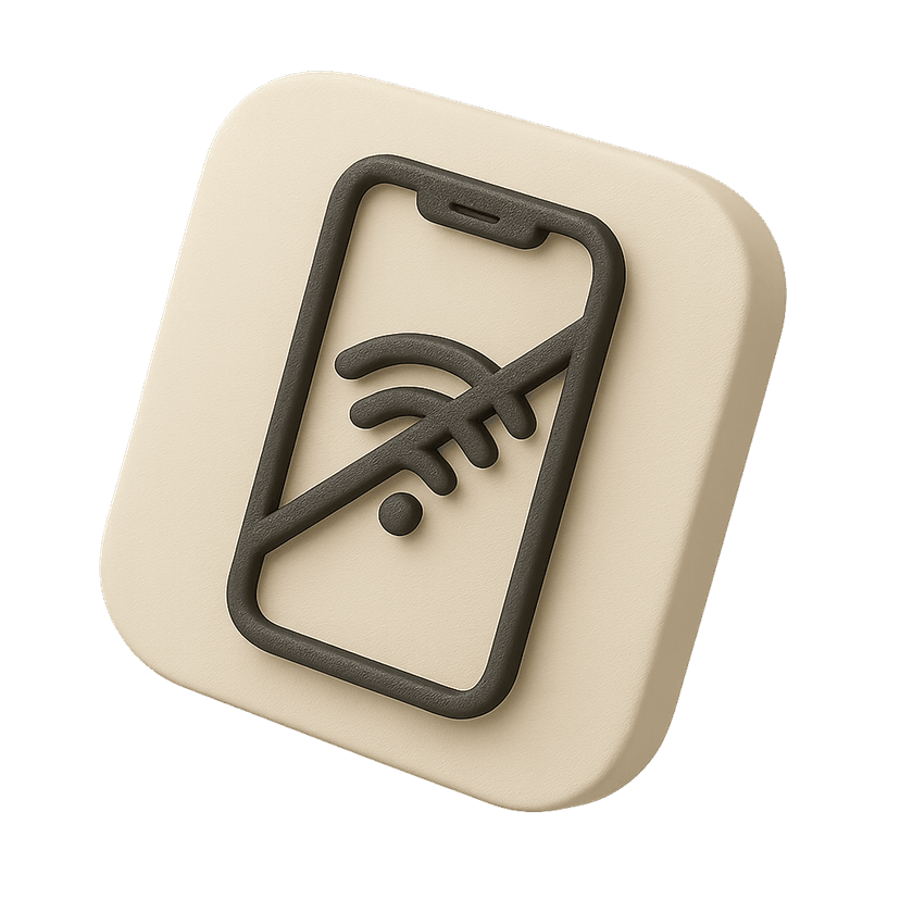 Offline functionality showing expense tracking without internet